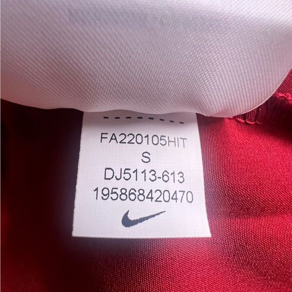 Nike 1/4 Zip Shirt Jacket Men Size Small Coach Performance Red White Shortsleeve - Picture 10 of 10